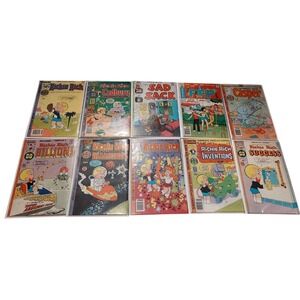 Vintage 10x Comic Lot – Richie Rich, Sad Sack, Casper, Archie, PEP